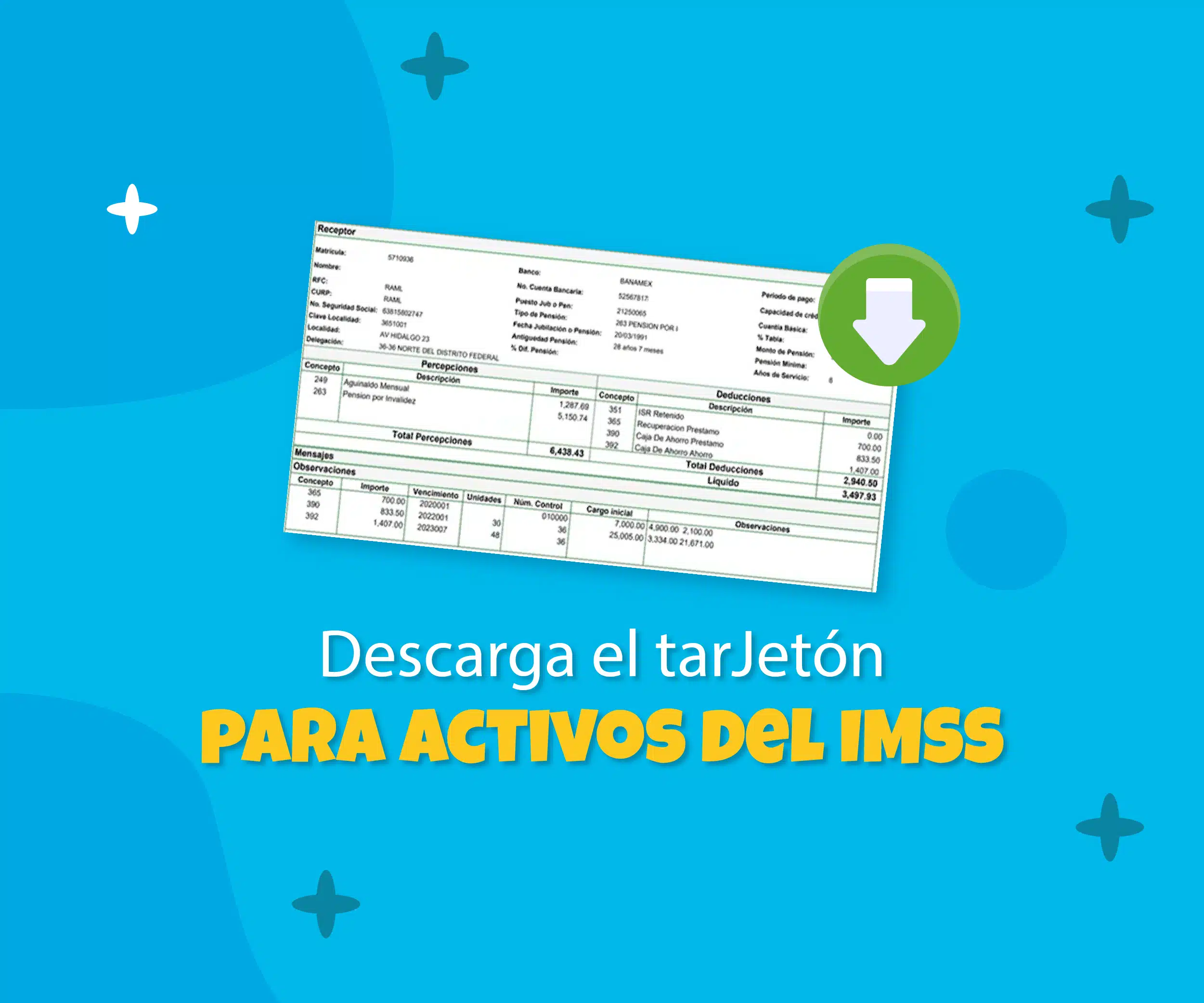 tarjeton activos imss 2024